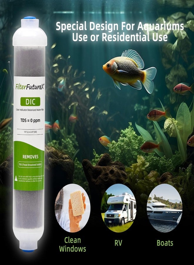 FilterFutureX Di Filter Color Changing Mixed Bed Ion Exchange Resin Deionization DI Aquarium Filter Reduce TDS (2 Packs) - Image 4